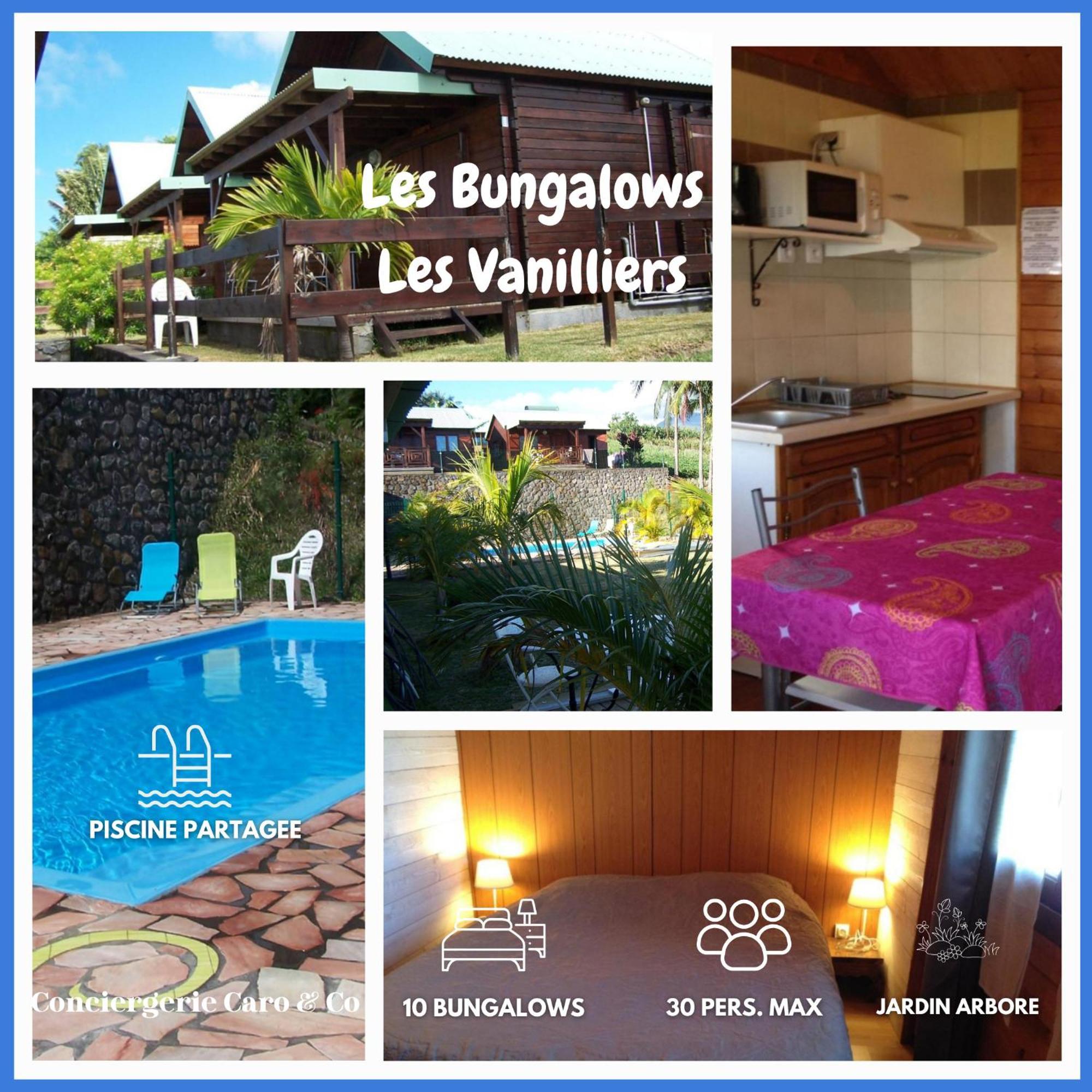 Les Bungalows Les Vanilliers, Sud Sauvage Avec Piscine Saint-Joseph Ngoại thất bức ảnh